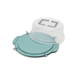 Boleira azul com tampa para transporte