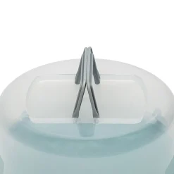 Boleira azul com tampa para transporte