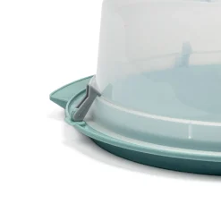 Boleira azul com tampa para transporte