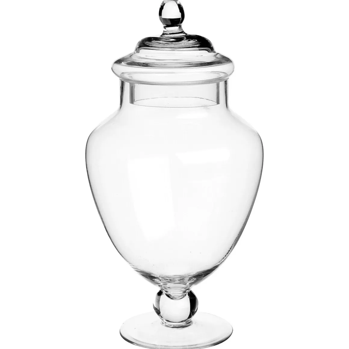 Bomboneira com pé em vidro 30cm