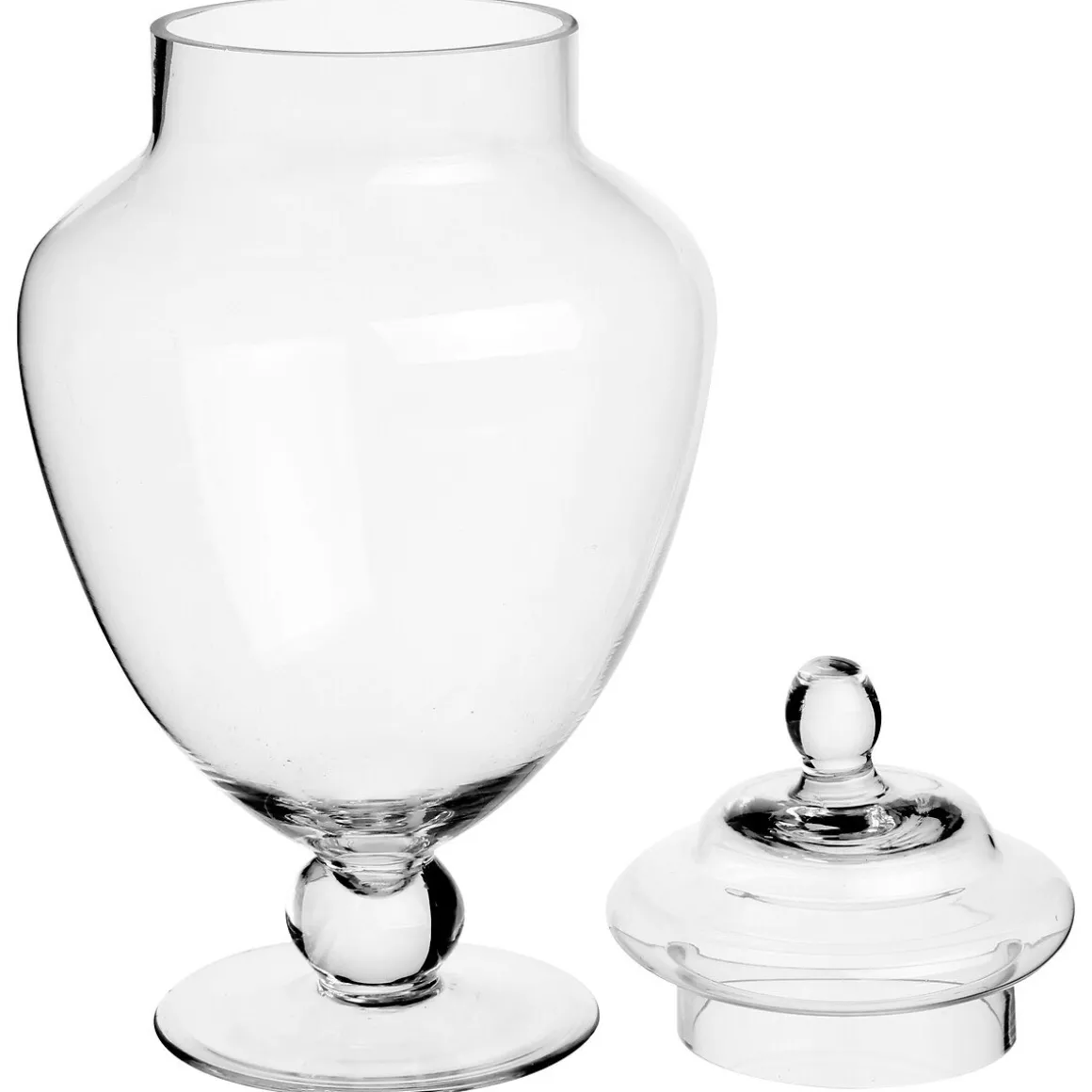 Bomboneira com pé em vidro 30cm