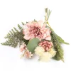 Bouquet artifcal de dália com cardos rosa 30cm