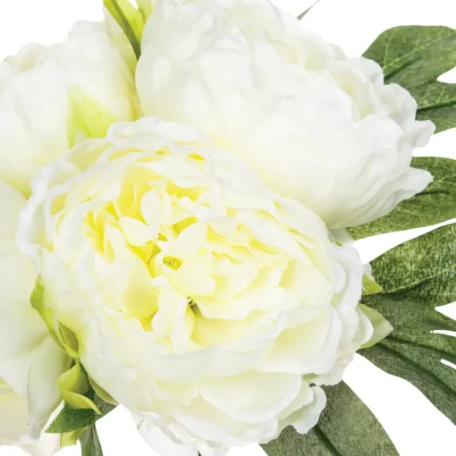 Bouquet com 4 peónias brancas