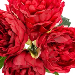 Bouquet com 4 peónias vermelhas