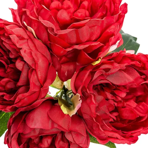 Bouquet com 4 peónias vermelhas