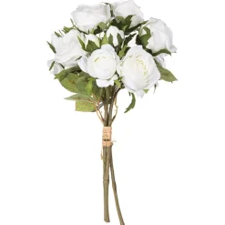Bouquet com 15 rosas brancas artificial