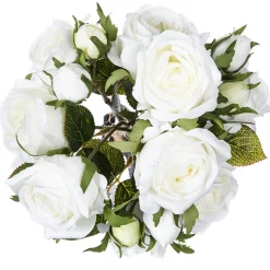 Bouquet com 15 rosas brancas artificial