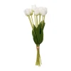 Bouquet com 10 tulipas brancas 48cm