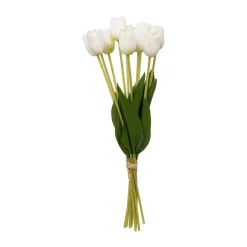 Bouquet com 10 tulipas brancas 48cm