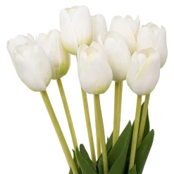Bouquet com 10 tulipas brancas 48cm