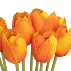 Bouquet com 10 tulipas laranja 48cm