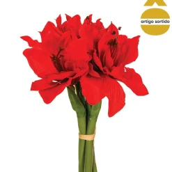 Bouquet de 6 amarilis 31cm