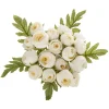 Bouquet de 18 mini camelias branco