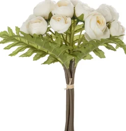 Bouquet de 18 mini camelias branco