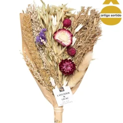 Bouquet flores secas com spray 24,8cm