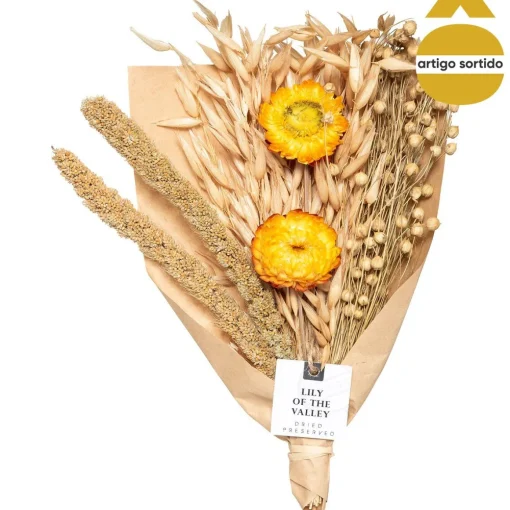 Bouquet flores secas com spray 24,8cm