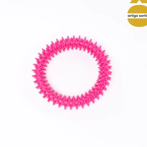 Brinquedo aro em silicone para animal 12cm