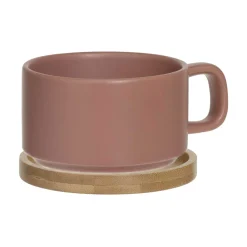 Bule com chávena terracota