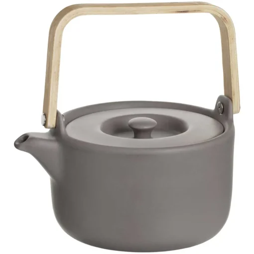 Bule de cerâmica taupe