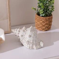 Búzio decorativo Océane em cerâmica 20x10,5x12cm