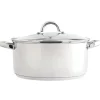 Caçarola em inox com tampa vidro 30cm