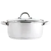 Caçarola em inox com tampa vidro 26cm