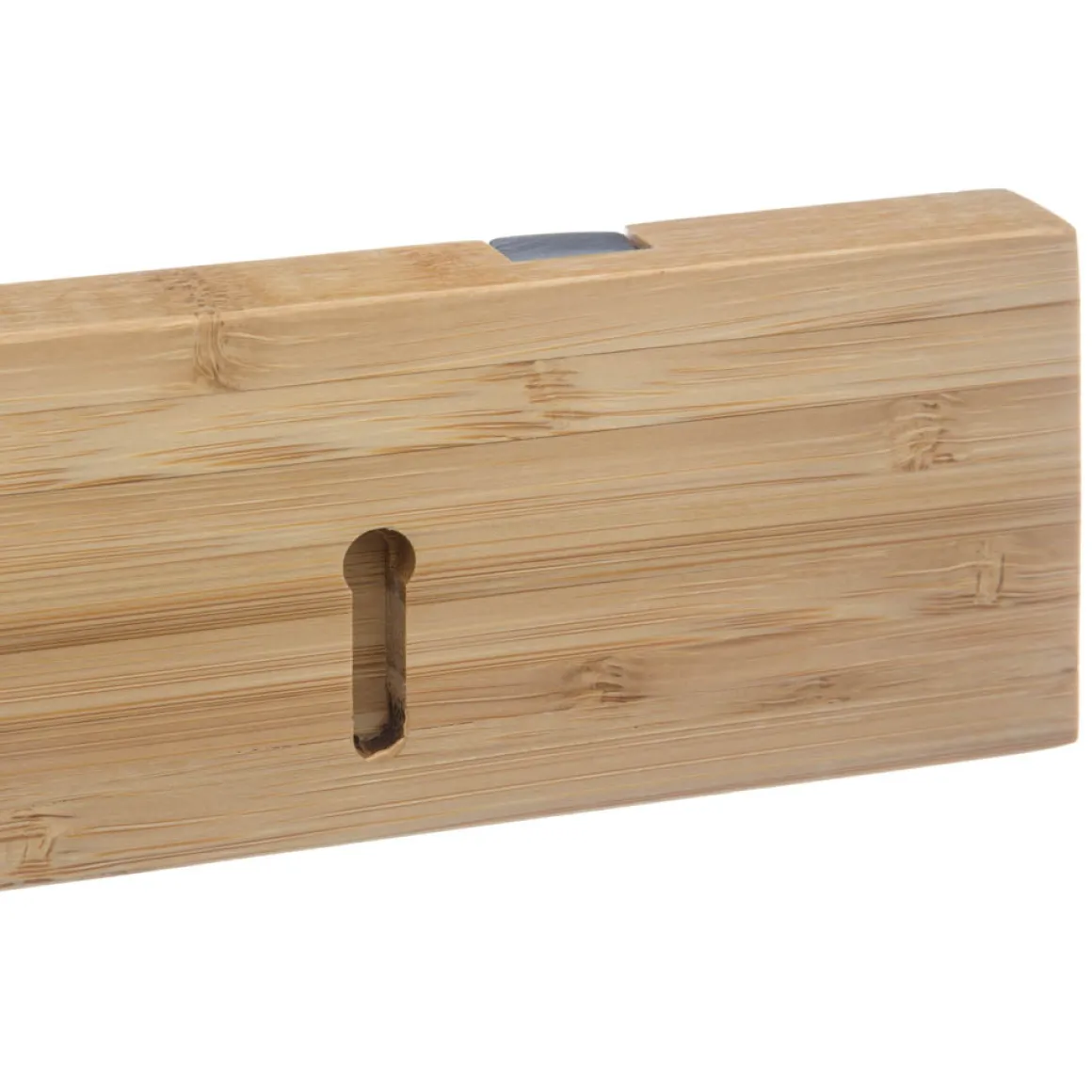 Cabide branco em bambu com 4 ganchos