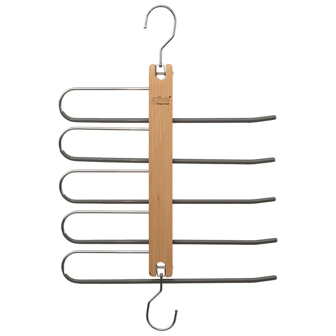 Cabide com 5 divisórias para calças