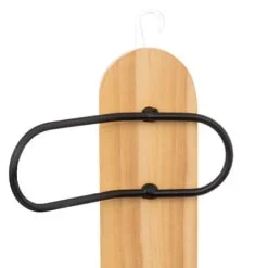 Cabide com 6 ganchos em metal e madeira