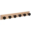 Cabide com 6 ganchos preto