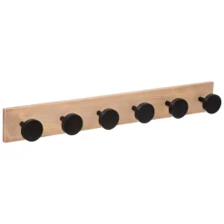 Cabide com 6 ganchos preto
