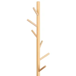 Cabide de pé branco com 6 ganchos e base em mármore 171cm