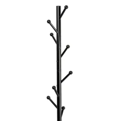 Cabide de pé com 8 ganchos preto e base em mármore 175cm