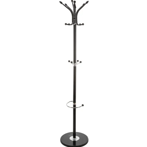 Cabide de pé com suporte para guarda chuva