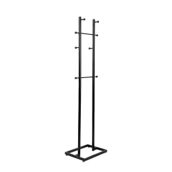 Cabide de pé duplo preto em metal 175cm