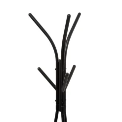 Cabide de pé JANO preto em metal com 6 gachos 175cm