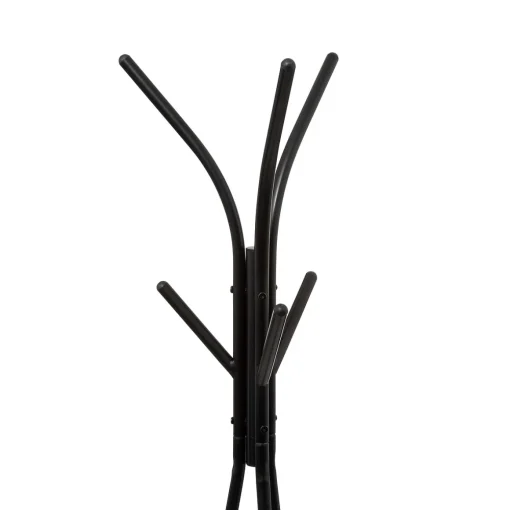 Cabide de pé JANO preto em metal com 6 gachos 175cm