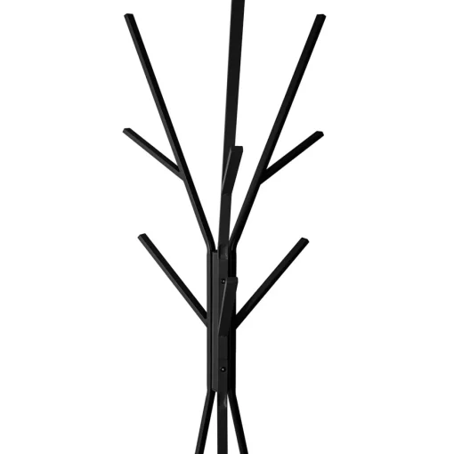 Cabide de pé preto com 8 ganchos