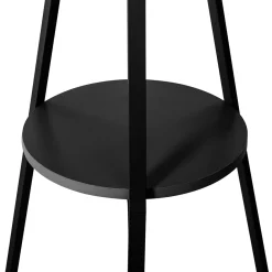 Cabide de pé preto com 8 ganchos