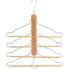 Cabide em madeira para 4 camisas e calças