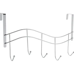Cabide para porta com 5 ganchos em metal