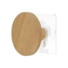 Cabide wc natural em madeira 6,5cm