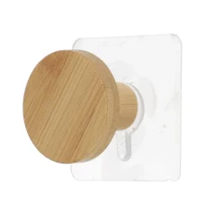 Cabide wc natural em madeira 4,5cm