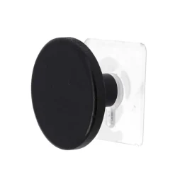 Cabide wc preto em madeira 6,5cm