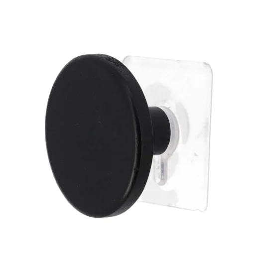 Cabide wc preto em madeira 6,5cm