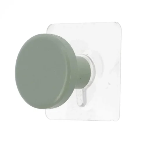 Cabide wc verde caqui em madeira 4,5cm