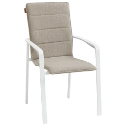 Cadeira com braços DIESE taupe/blanc