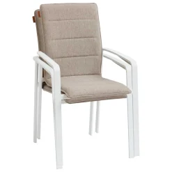 Cadeira com braços DIESE taupe/blanc