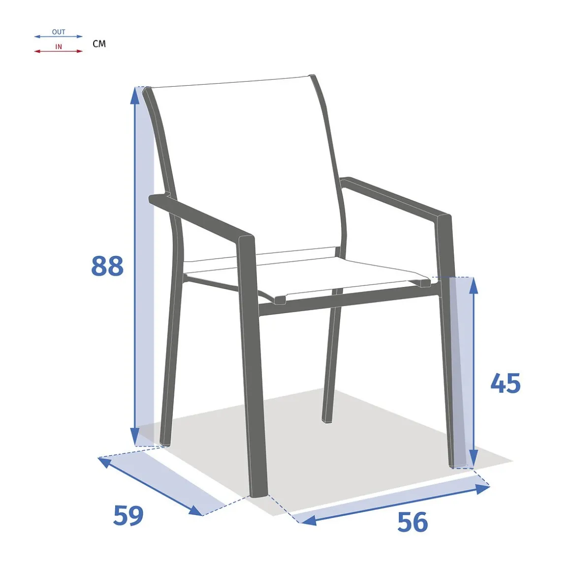 Cadeira com braços em madeira ESSENTIA linho e branco