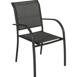 Cadeira com braços PIAZZA cinza antracite e graphite